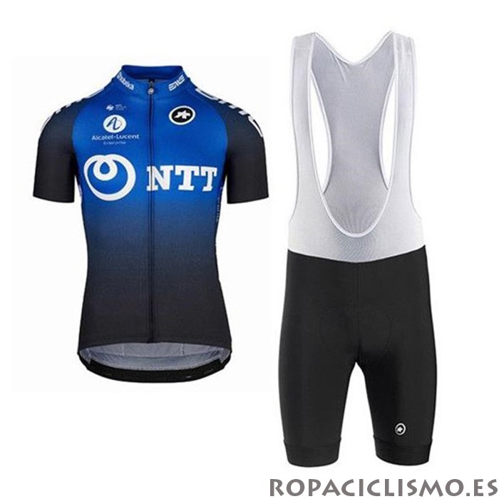 2020 Maillot NTT Pro Cycling Tirantes Mangas Cortas Azul Negro